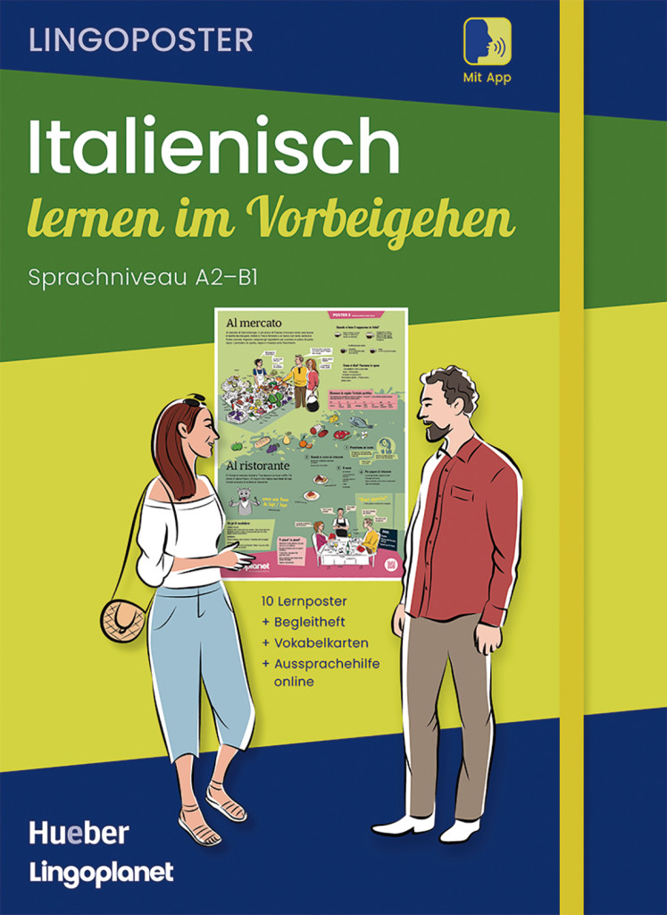 Lingoposter: Italienisch lernen im Vorbeigehen, Paket: Sprachposter + Vokabelkarten + Begleitheft + App, ISBN 978-3-19-789601-4