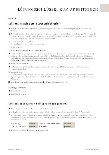 Lösungsschlüssel