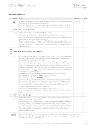 Tims Film, Lektion 10