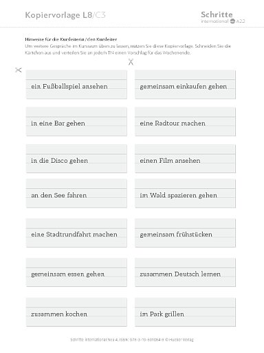 Kopiervorlage, Lektion 08, C3