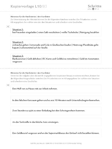 Kopiervorlage, Lektion 10, B3