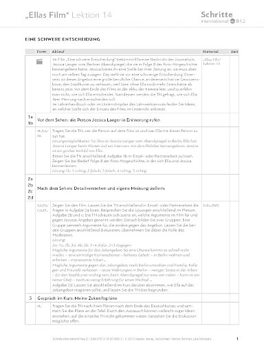 Ellas Film, Lektion 14