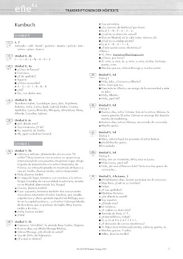 Kursbuch: Transkriptionen