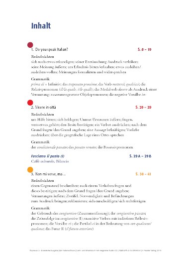 Inhaltsverzeichnis, Espresso 3