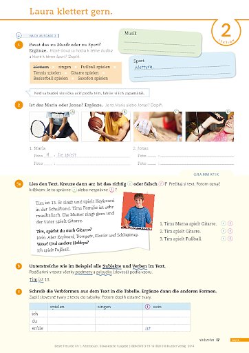 Lektion 2: Laura klettert gern.