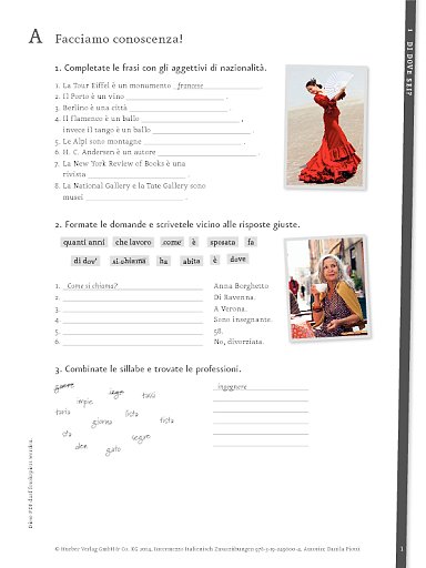 Zusatzübungen Intermezzo Italienisch A1