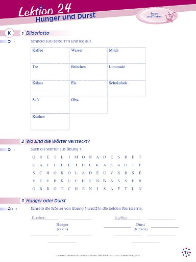 Lektion 24: Hunger und Durst