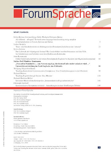 "Von außen Standards (...) am System angelegt, das letzten Endes nicht verändert wird..." Unterrichtsentwicklung im Fach Englisch: eine Fallstudie