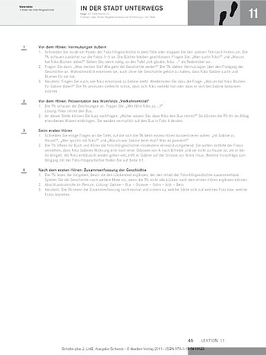 Lektion 11: In der Stadt unterwegs
