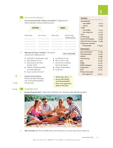 Kursbuch Lektion 3: Ik neem dan …