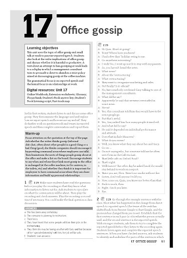 Teacher's Book Unit 17: Office gossip