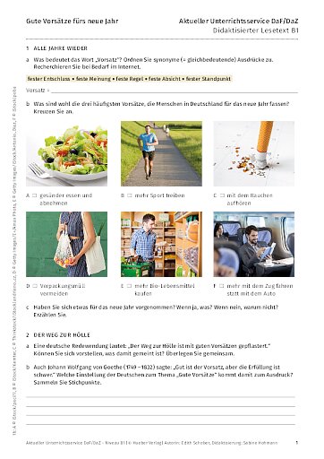 Gute Vorsätze fürs neue Jahr