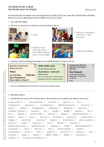 Fußballvokabular: Das Runde muss ins Eckige!