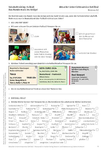 Fußballvokabular: Das Runde muss ins Eckige!