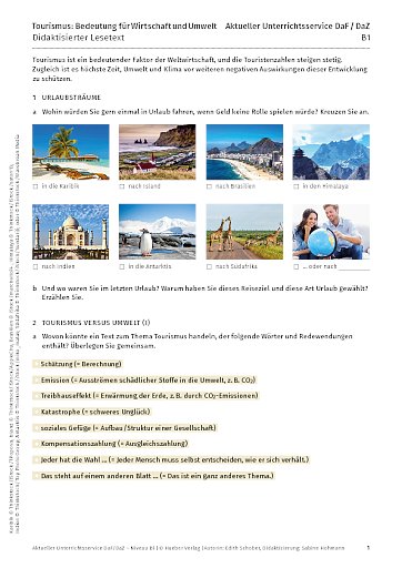 Tourismus: Bedeutung für Wirtschaft und Umwelt