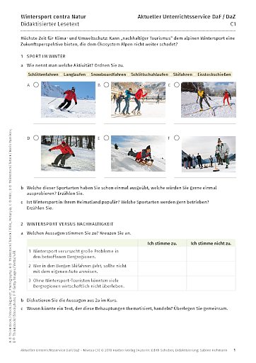 Wintersport contra Natur