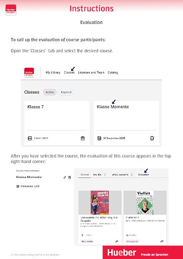 Instructions “Evaluation”