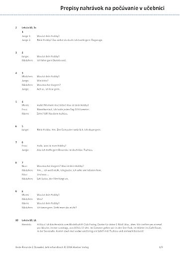 Transkriptionen Kursbuch