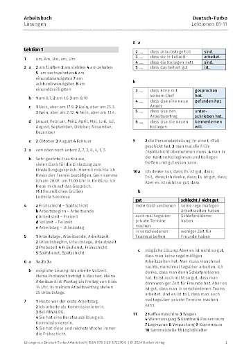 Lösungen – Arbeitsbuch