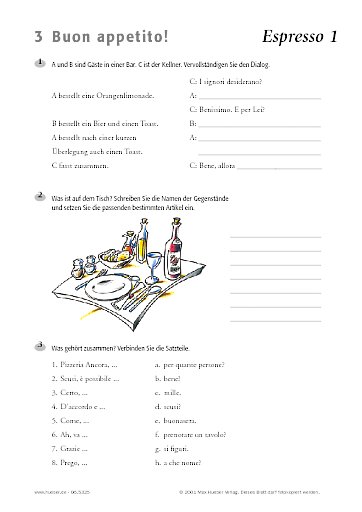 Arbeitsblätter zu den Lektionen 3 und 4