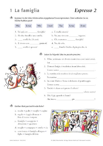 Arbeitsblätter zu den Lektionen 1 und 2