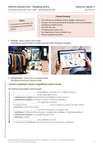 Zusatzmaterial zu Espresso ragazzi 3