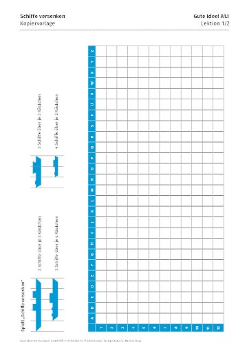 Kopiervorlage: Schiffe versenken