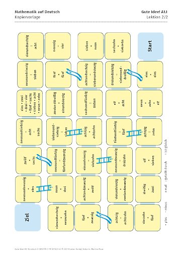 Kopiervorlage: Mathematik auf Deutsch