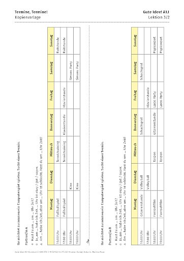 Kopiervorlage: Termine, Termine!