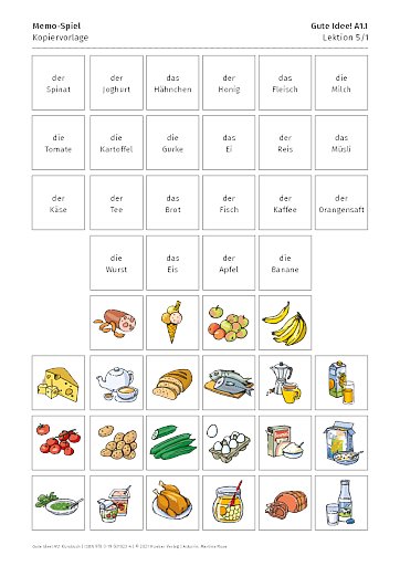 Kopiervorlage: Memo-Spiel