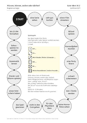 Kopiervorlage: Müssen, können, wollen oder dürfen?