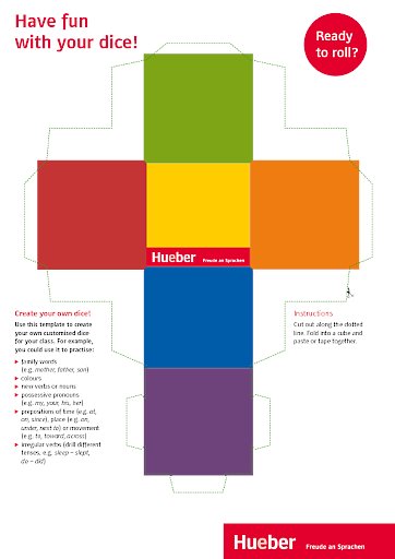 Blankowürfel - bunt