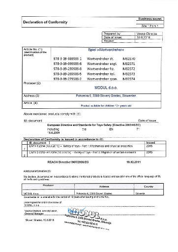 Konformitätserklärung