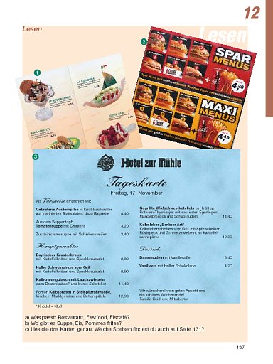 Lektion 12: Lesen, Lernwortschatz, Grammatik