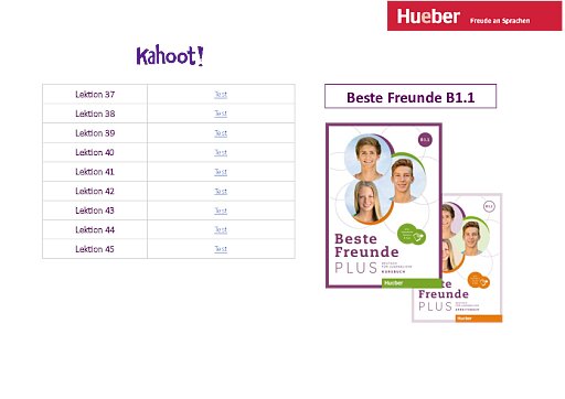 Beste Freunde PLUS B1.1 – Kahoots