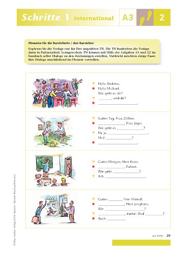 Kopiervorlage zu Lektion 2, A3