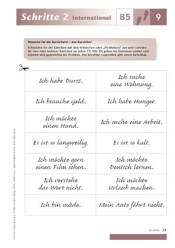 Kopiervorlage zu Lektion 9, B5