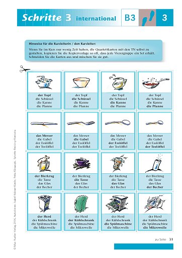 Kopiervorlage zu Lektion 3, B3