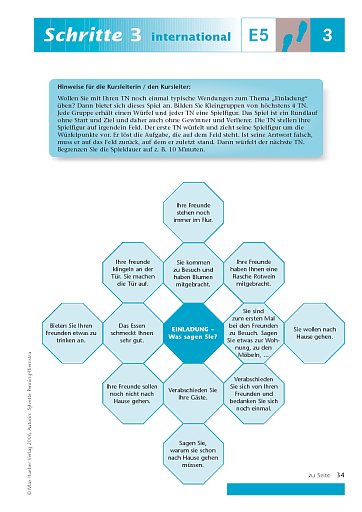 Kopiervorlage zu Lektion 3, E5