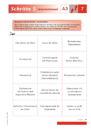 Kopiervorlage zu Lektion 7, A3