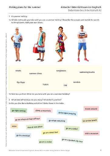 Making plans for the summer