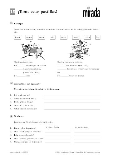 Übungsblätter zu Lektion 15 und 16