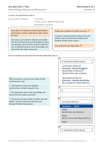 Fokus Alltag: Internet und Fernsehen