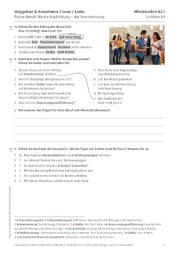 Fokus Beruf: Meine Ausbildung - die Anerkennung