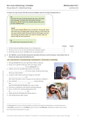 Fokus Beruf: Arbeitsvertrag