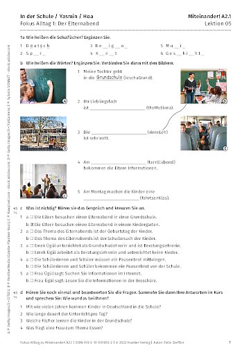 Fokus Alltag: In der Schule: Der Elternabend