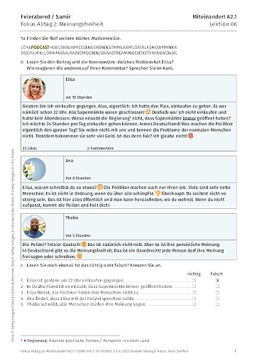 Fokus Alltag: Meinungsfreiheit