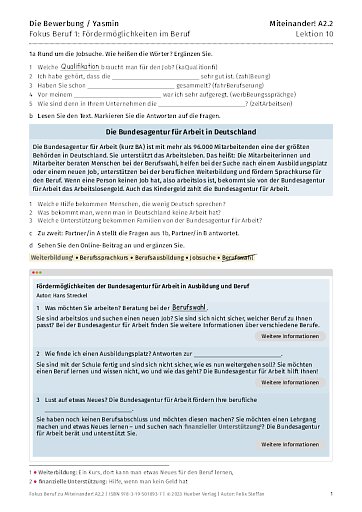 Fokus Beruf: Fördermöglichkeiten im Beruf