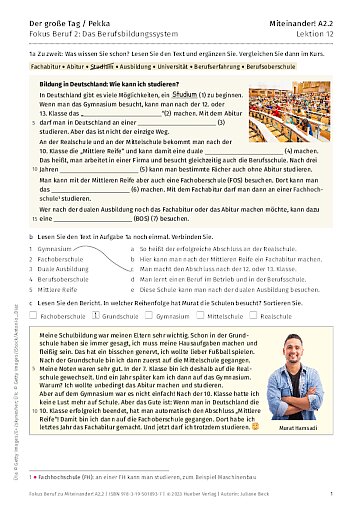 Fokus Beruf: Das Berufsbildungssystem