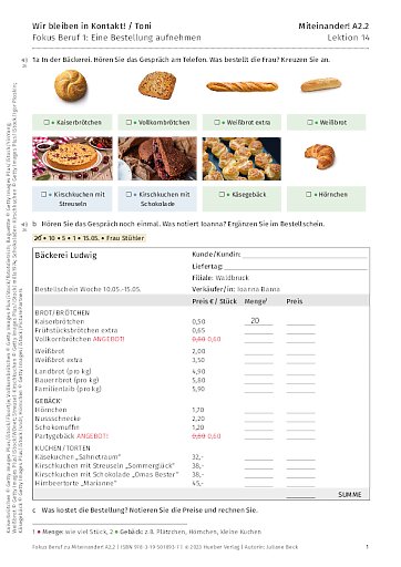 Fokus Beruf: Eine Bestellung aufnehmen